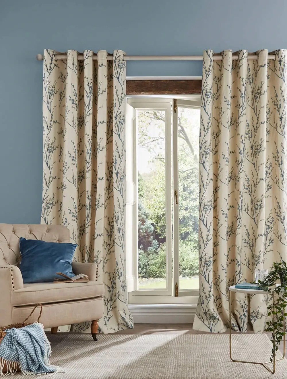 Shop Pussy Willow Eyelet RM Off White Seaspray Ready Made Curtains UK shop-pussy-willow-eyelet-rm-off-white-seaspray-ready-made-curtains-uk